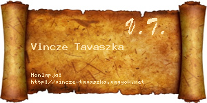 Vincze Tavaszka névjegykártya