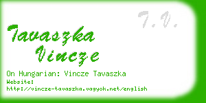 tavaszka vincze business card